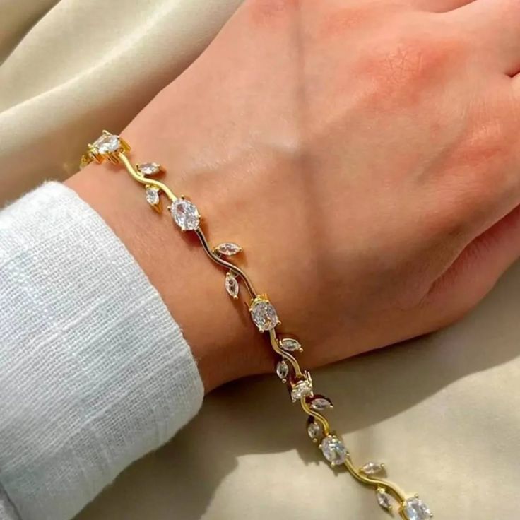 Bracelet joaillerie Émeraude & Zircon