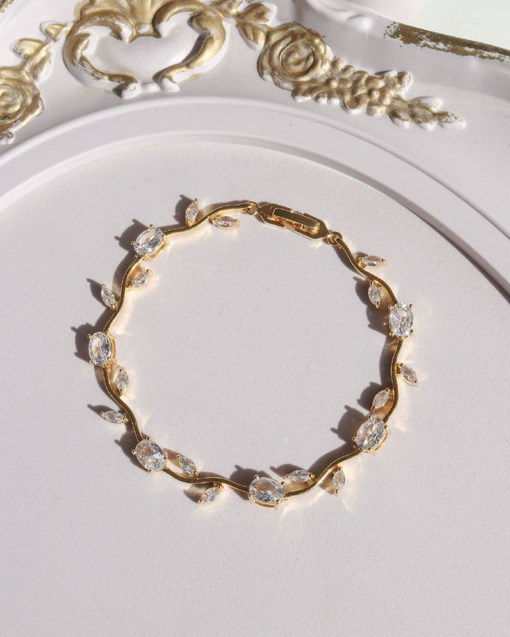 Bracelet joaillerie Émeraude & Zircon
