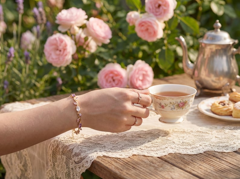 Bracelet joaillerie Émeraude & Zircon