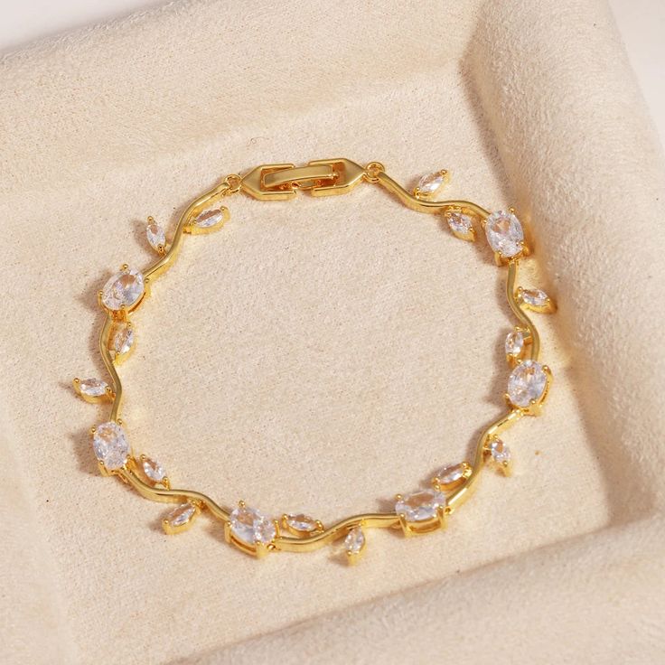 Bracelet joaillerie Émeraude & Zircon