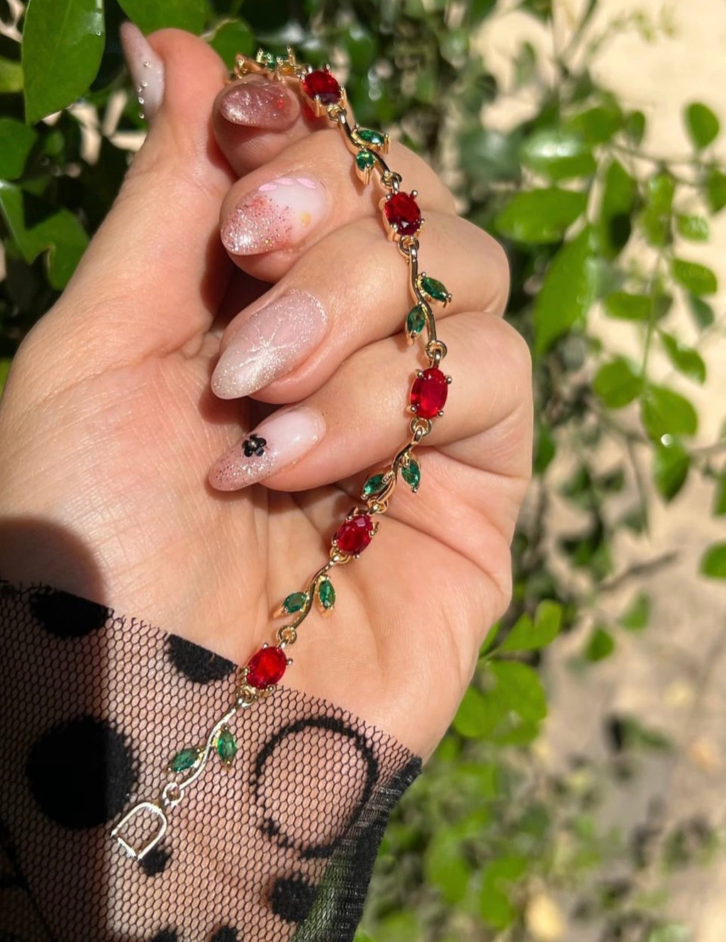Bracelet joaillerie Émeraude & Zircon