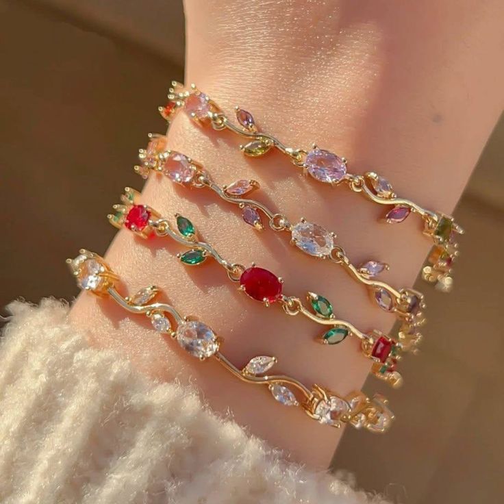 Bracelet joaillerie Émeraude & Zircon