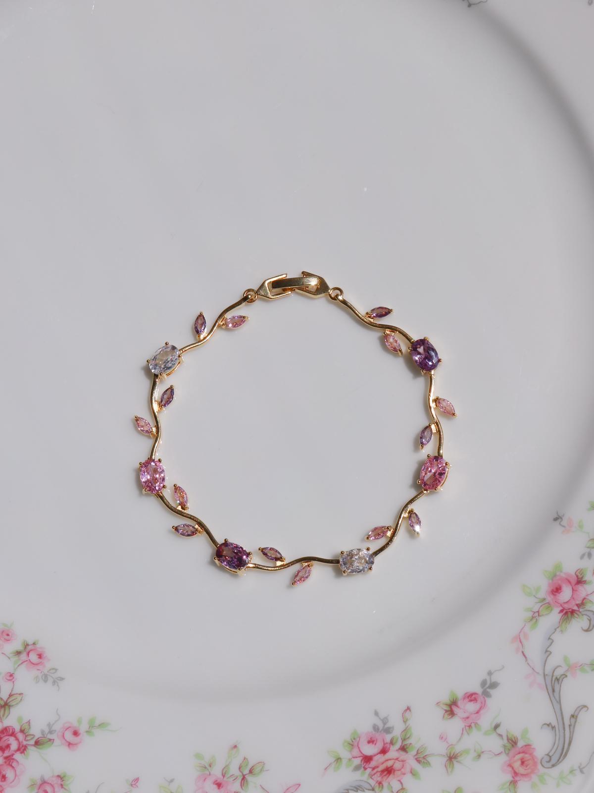 Bracelet joaillerie Émeraude & Zircon