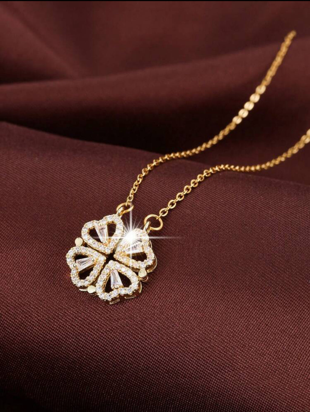 Collier Cœurs Doré