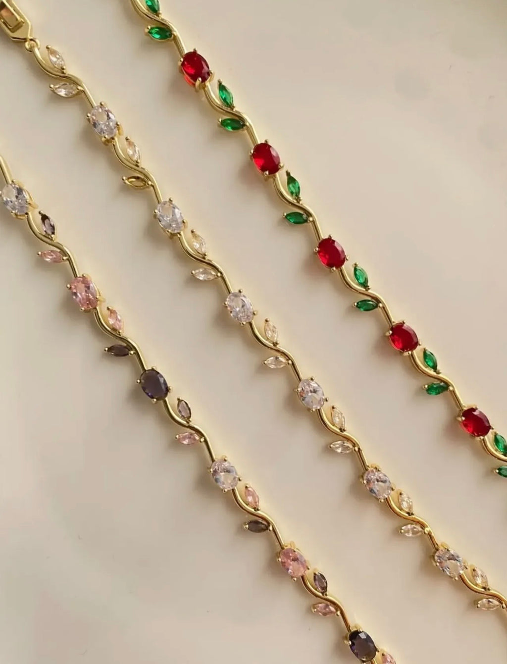 Bracelet joaillerie Émeraude & Zircon