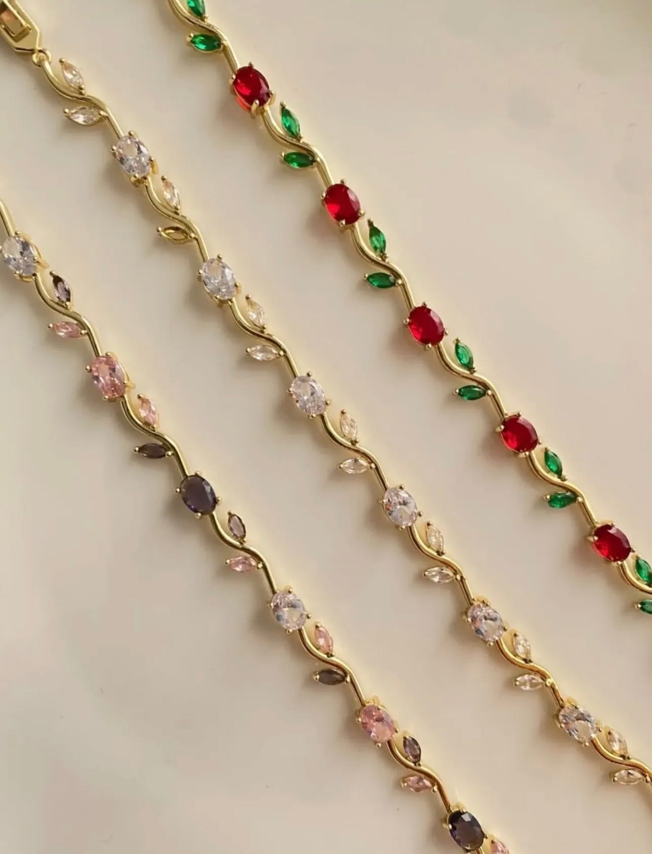 Bracelet joaillerie Émeraude & Zircon