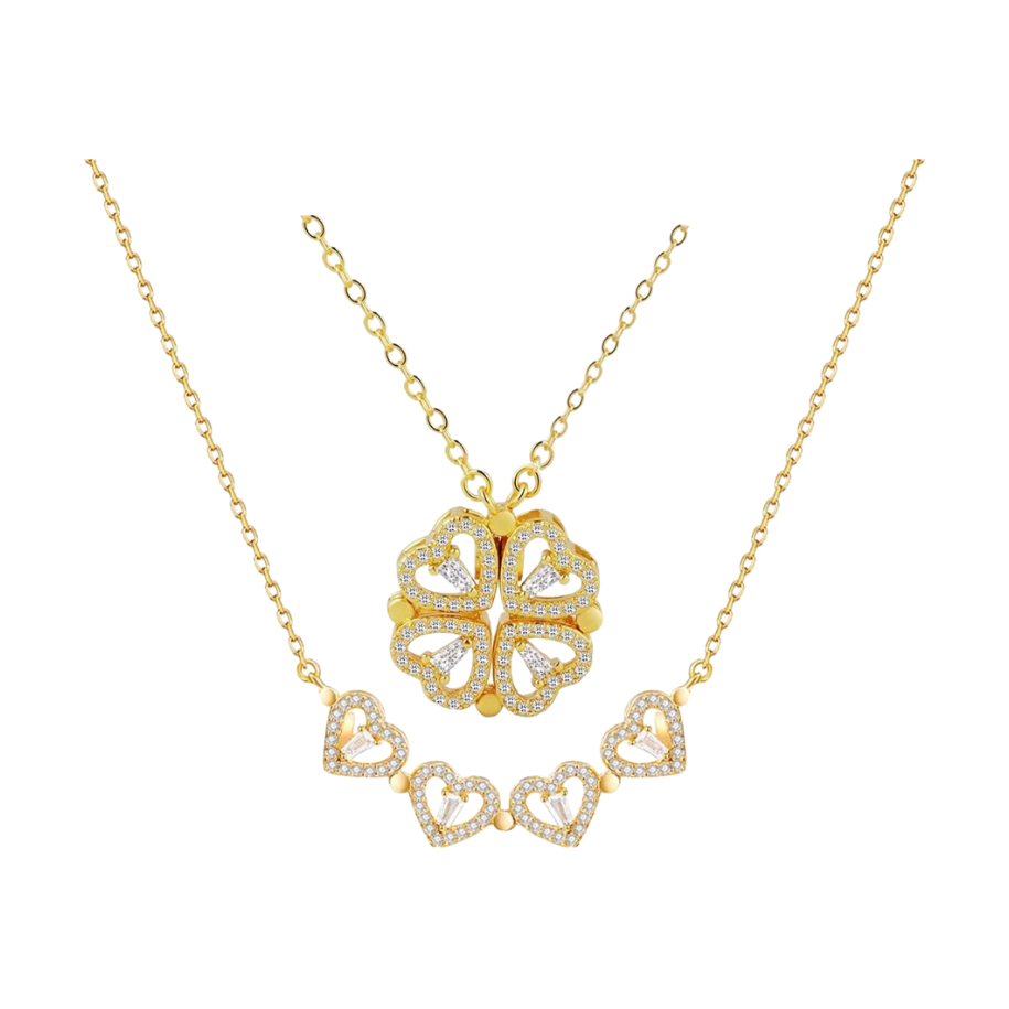 Collier Cœurs Doré