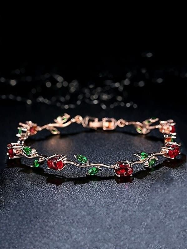 Bracelet joaillerie Émeraude & Zircon