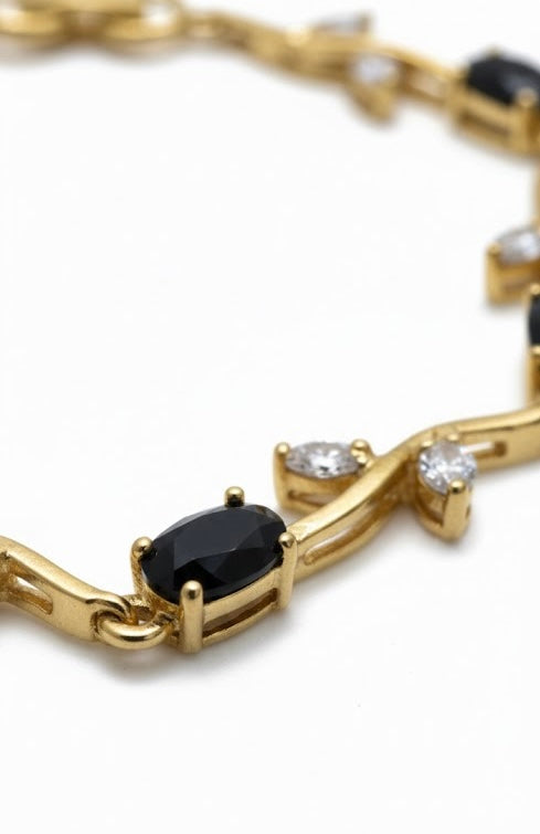 Bracelet joaillerie Émeraude & Zircon